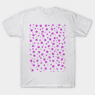 Paw Prints in Pink T-Shirt